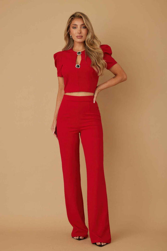 Puff Cap Sleeve Jewel Detail Sets