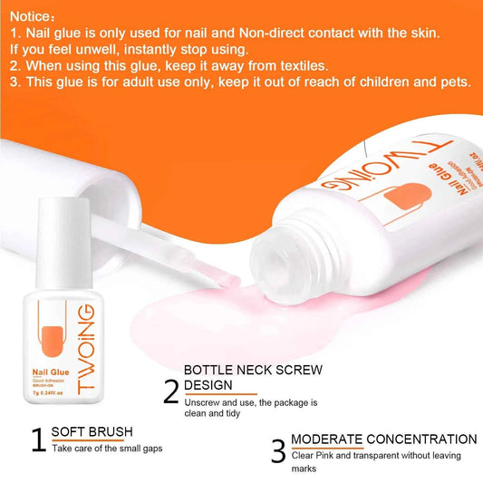 Ultra-Strong 7g Nail Glue for Lasting False Nail Adhesion