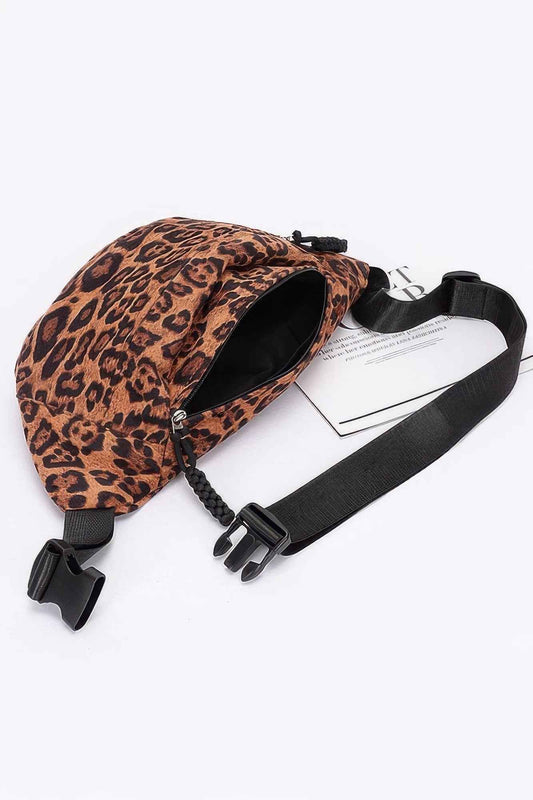 Faux Suede Leo Crossbody Bag