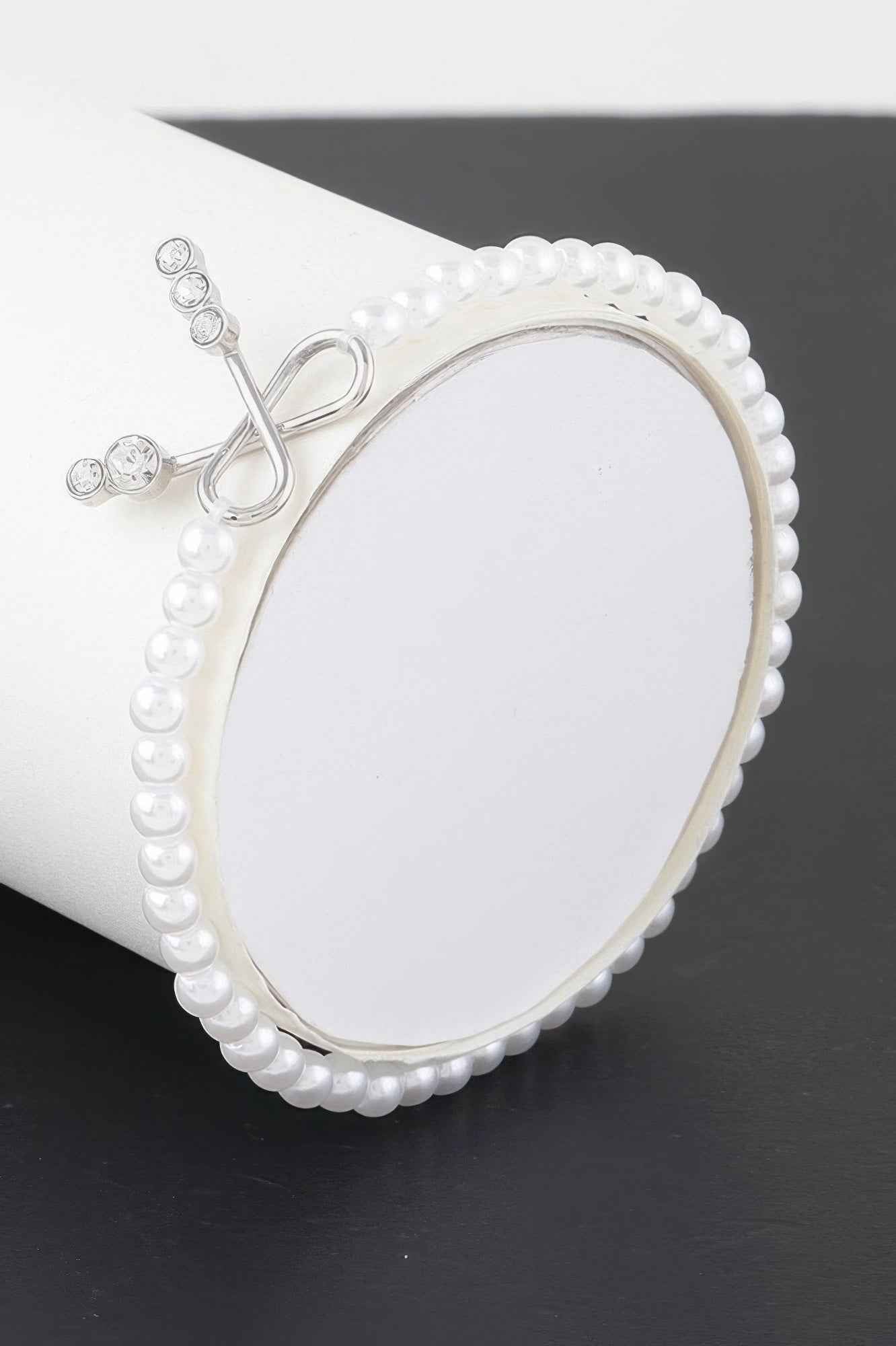 Faux Pearl Bow Rhinestone Bracelet