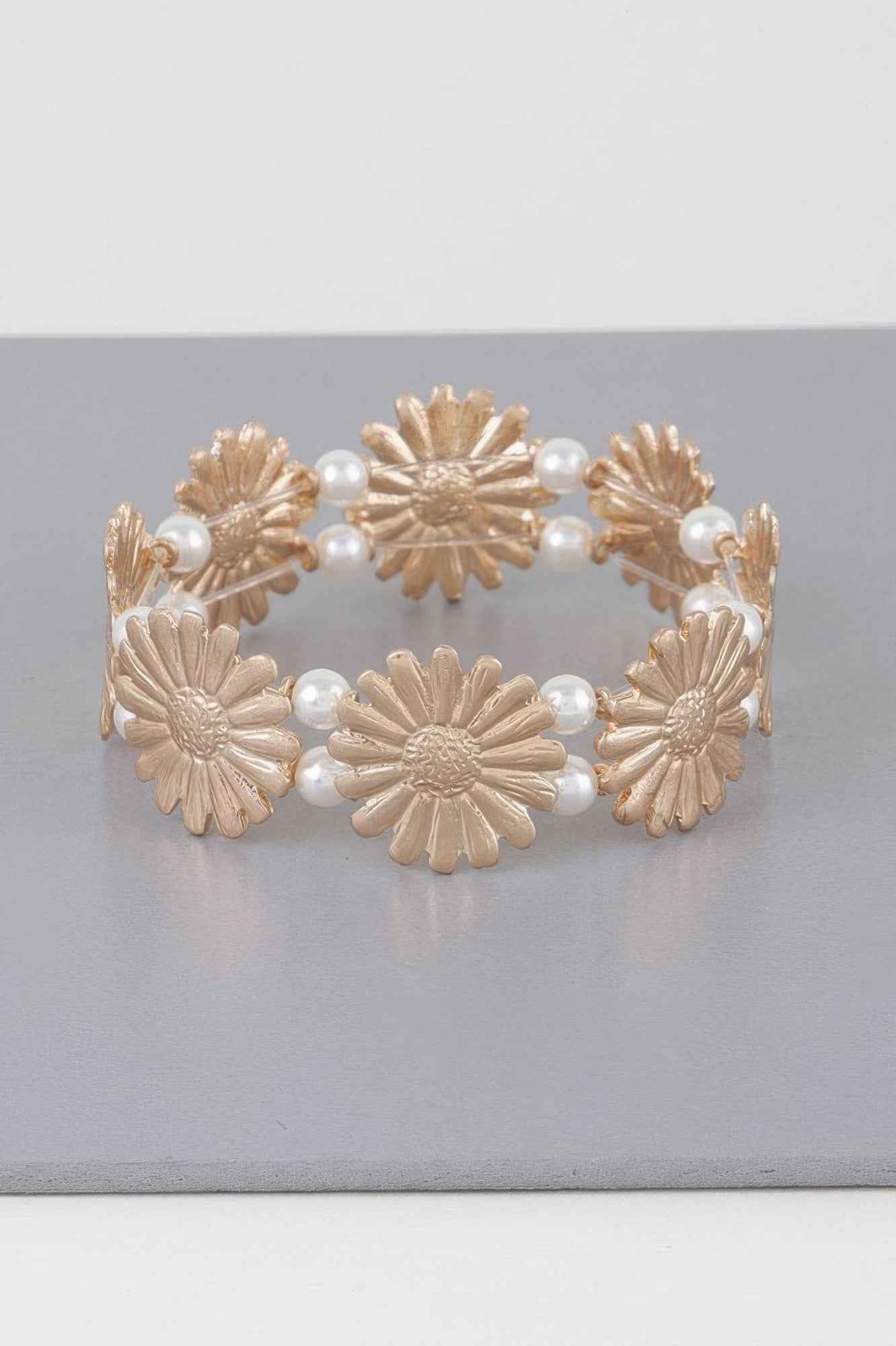 Pearled Sunflower Bracelet