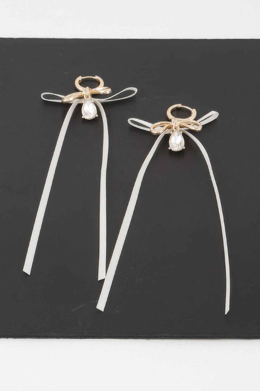 Ribbon Wrap Teardrop Earrings