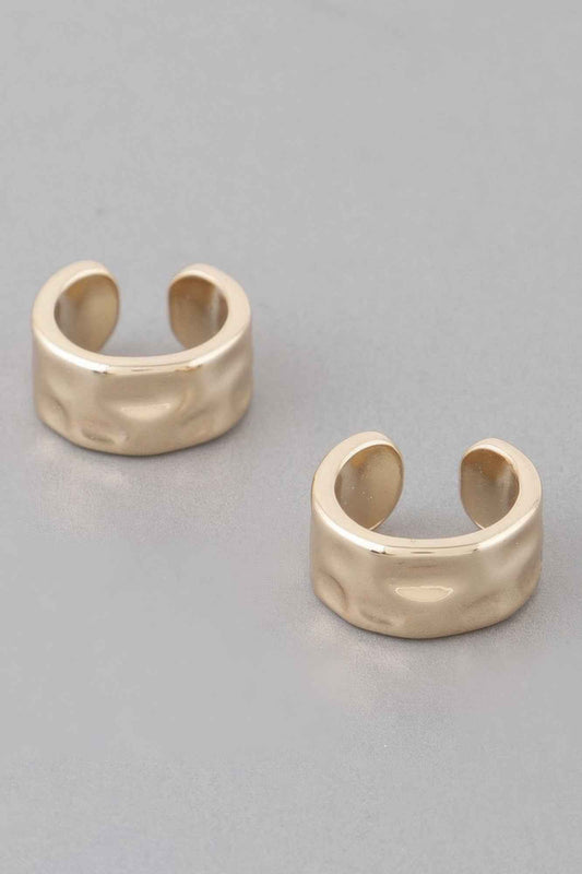 Delicate Dent Hoop Earrings