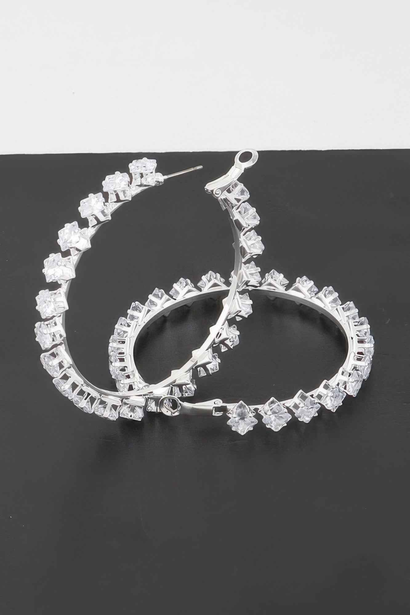 Crystal Star Hoop Earrings