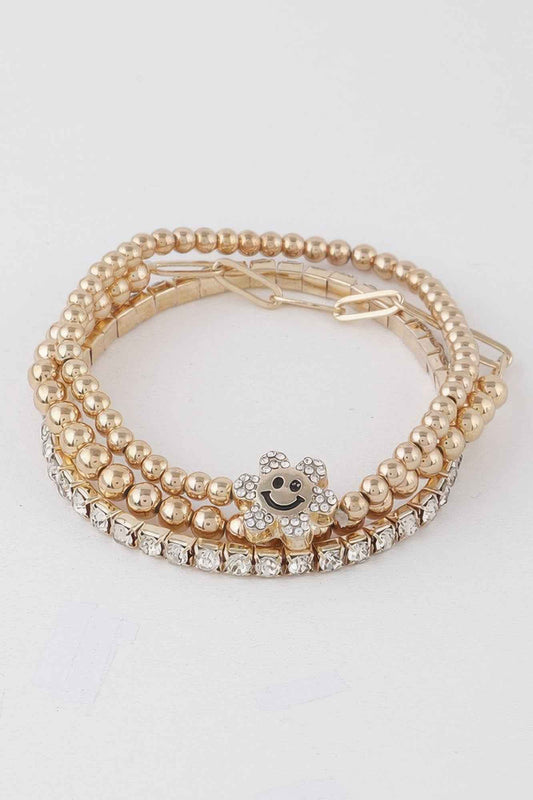 Bejeweled Happy Flower Bracelets