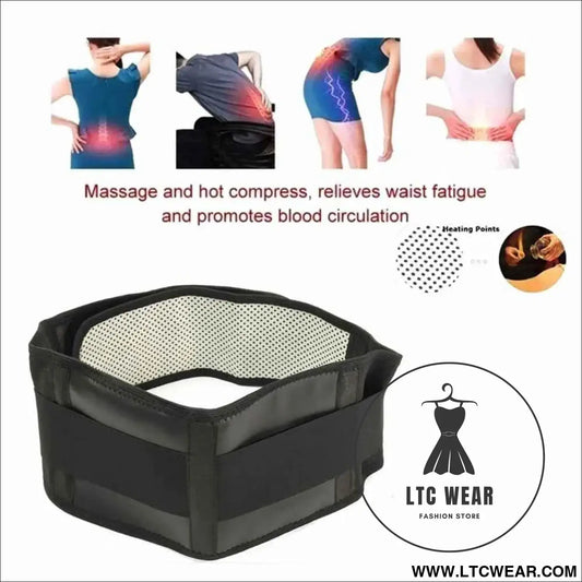 Adjustable Tourmaline Magnetic Therapy Back Support Belt