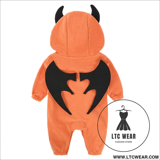 Autumn and winter clothes baby onesie baby halloween pumpkin hooded onesie baby performance clothes outing clothes