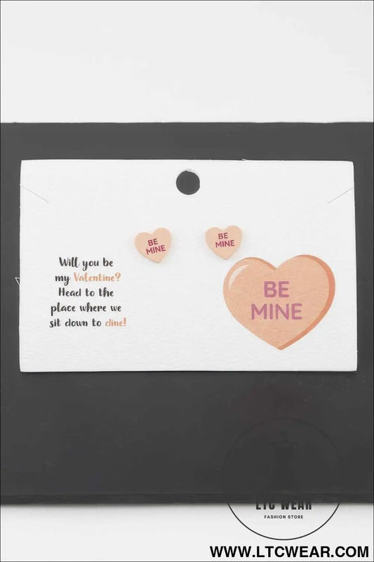 Be Mine Heart Stud Earrings
