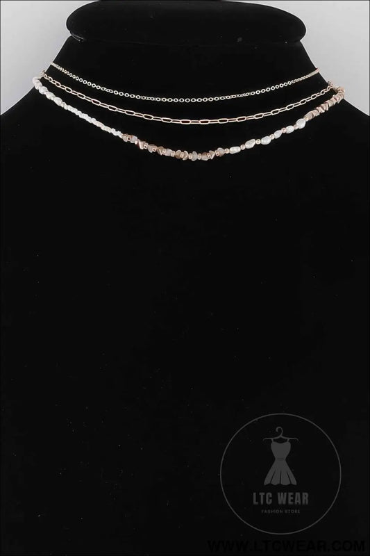 Bead N Chain Choker Necklace