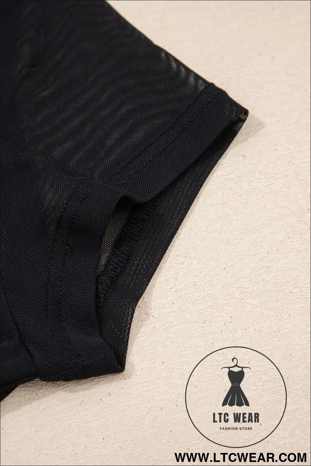 Black sheer mesh patchwork cap sleeve t shirt - 20%
