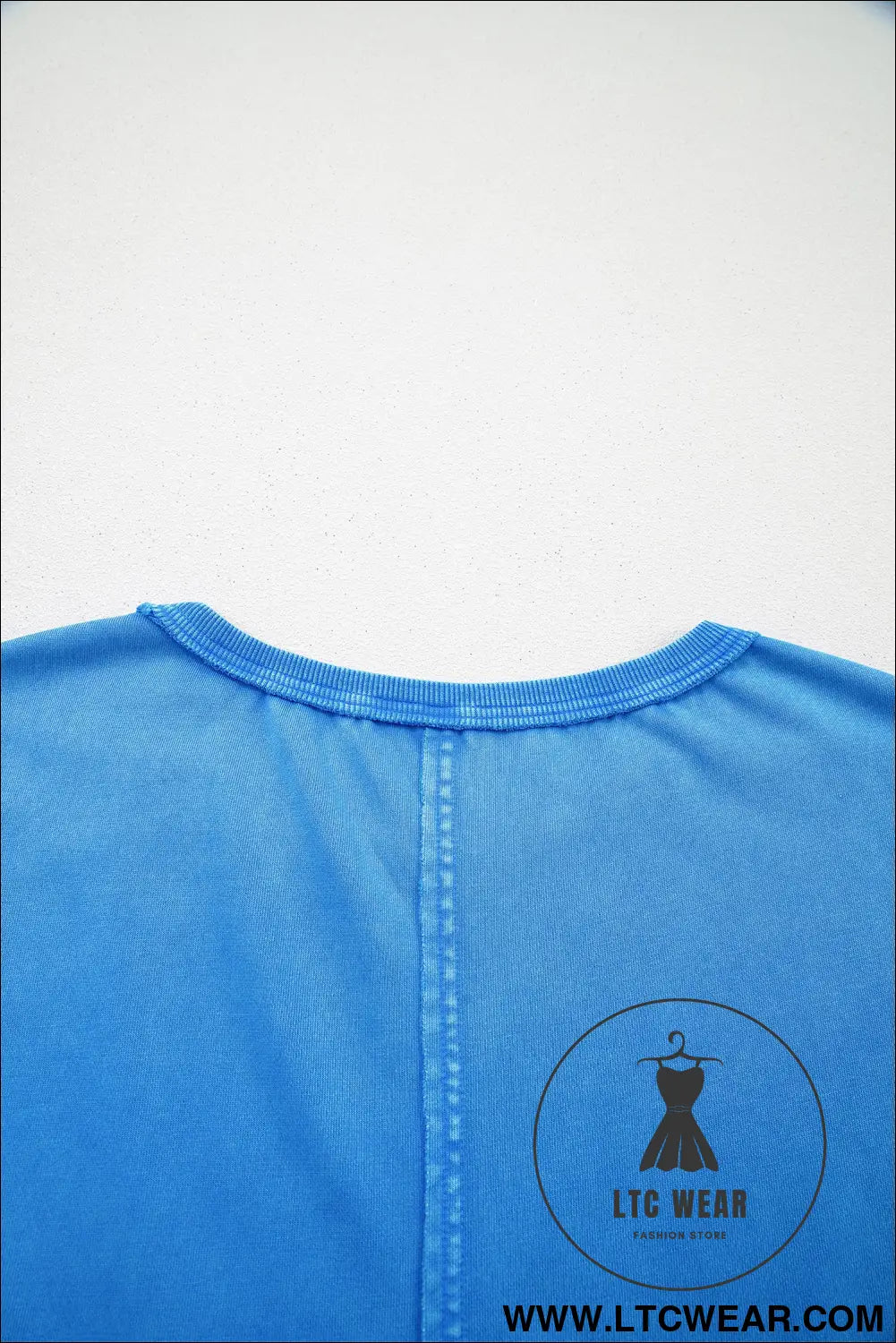 Blue Mineral Wash Star Mesh Patchwork Oversize Tee - L.T.C Wear Online Fashion Store