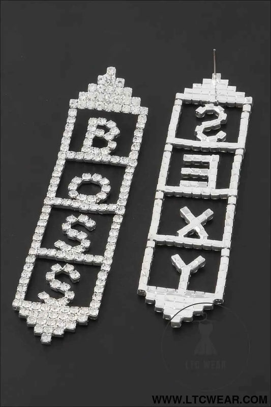Boss Rhinestone Earrings - Sparkle with Elegant Style