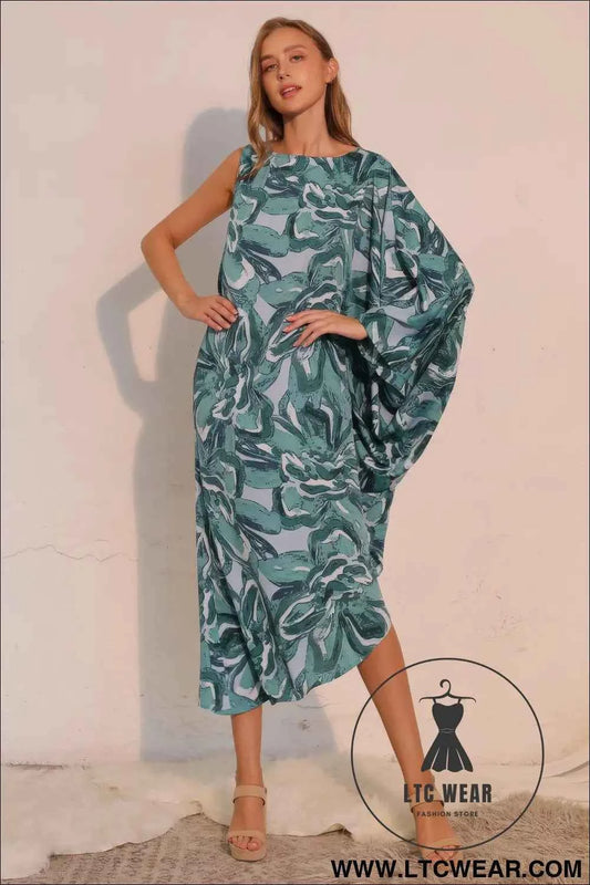 Chasing Petals One Sleeve Dress