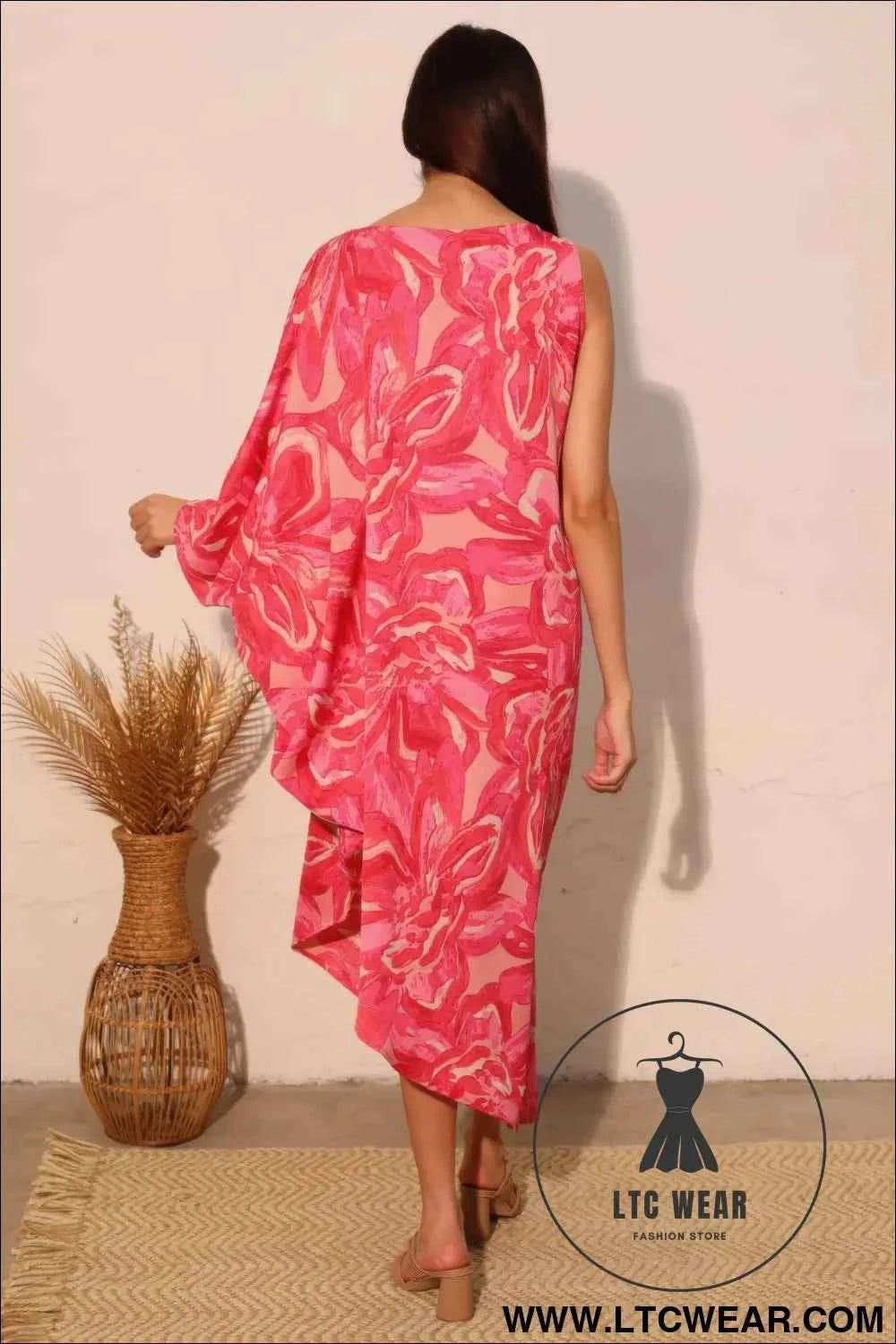 Chasing Petals One Sleeve Dress