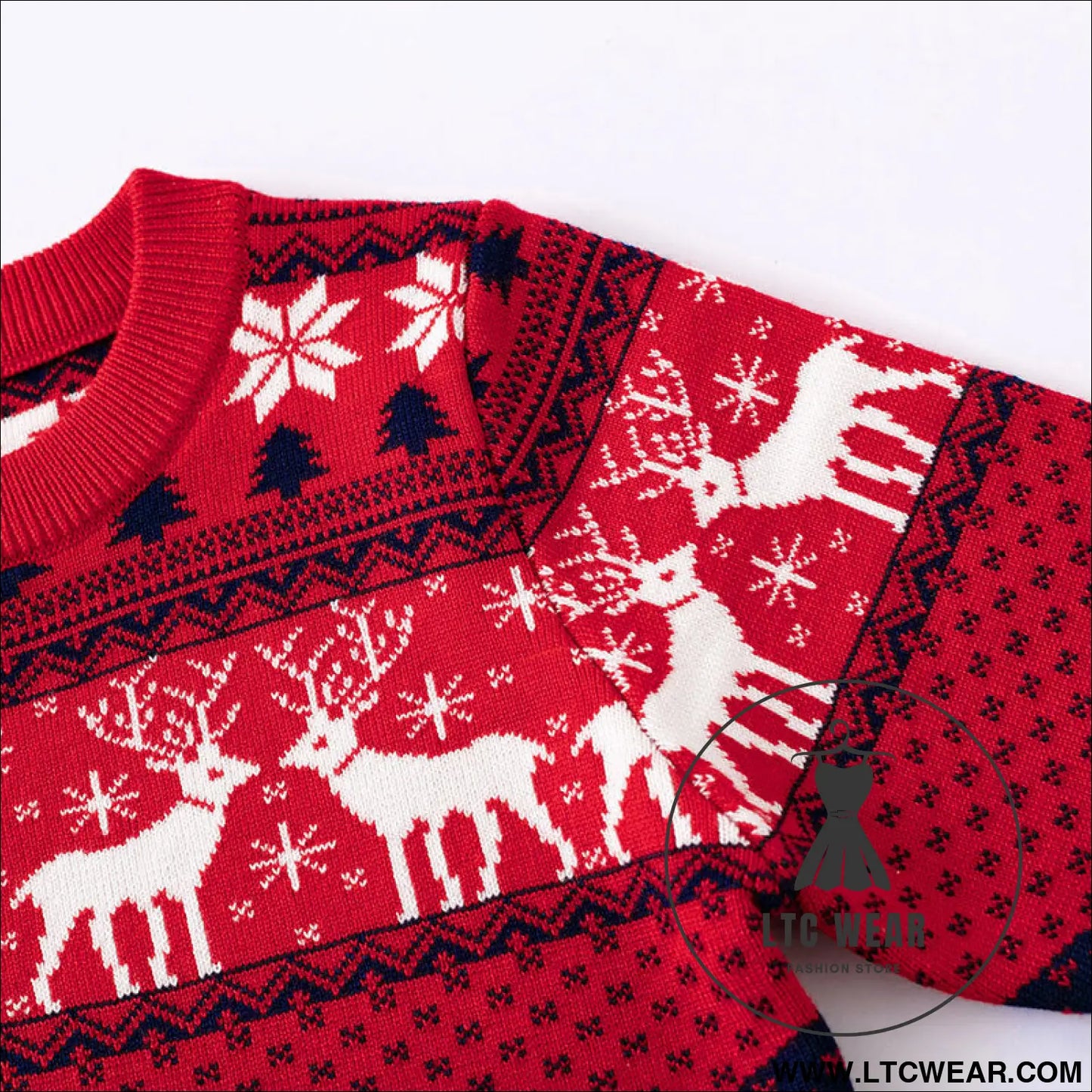 Christmas elk red sweater baby undercover knitted sweater