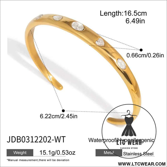 Colorful Zircon Open Bangle Collection