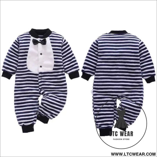 Cozy Flannel Infant Jumpsuit for Newborns 0-18 Months