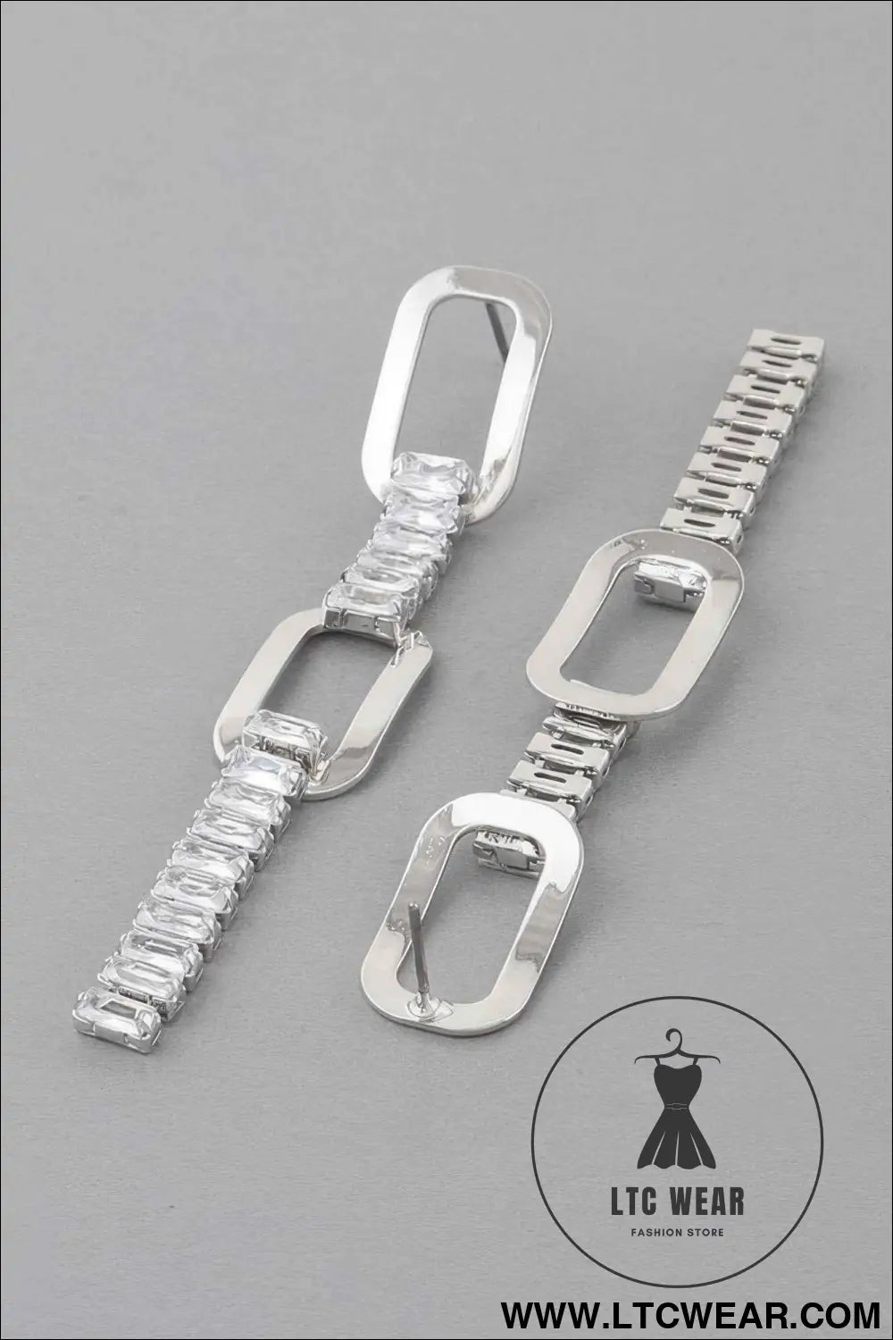 Crystal Chain Drop Earrings