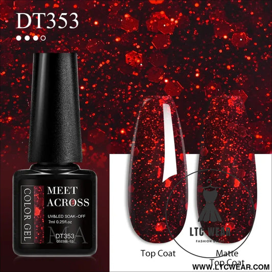 Crystal Red Soak-Off UV Gel - Nail Art Essential - L.T.C Wear Online Fashion Store