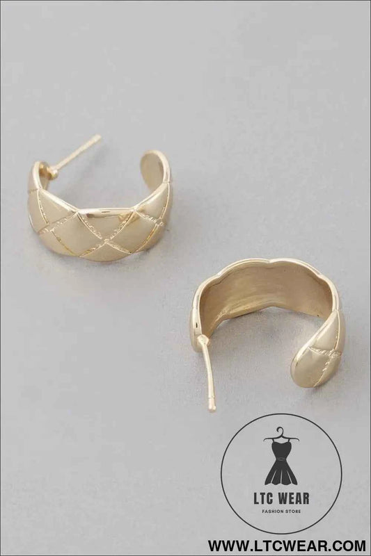 Diamond Cut Hoop Earrings