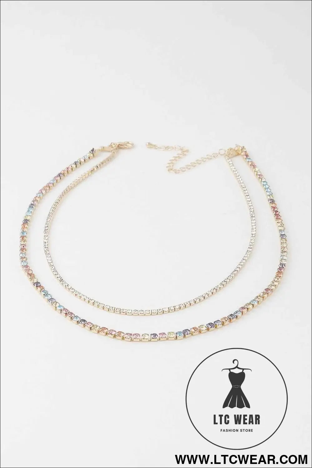 Double Rhinestone Necklace
