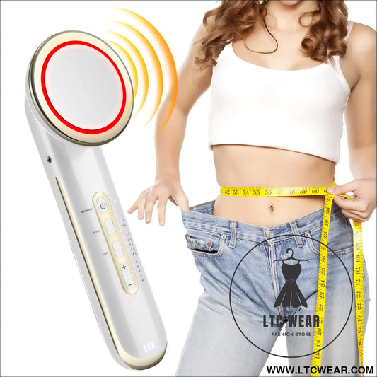 Ems body sculpting device with 5 modes rechargeable far infrared & ultrasonic fat burning slimming beauty instrument
