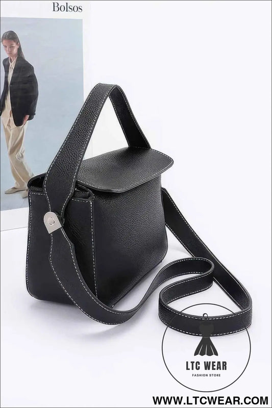 Faux Leather Crossbody Handle Bag