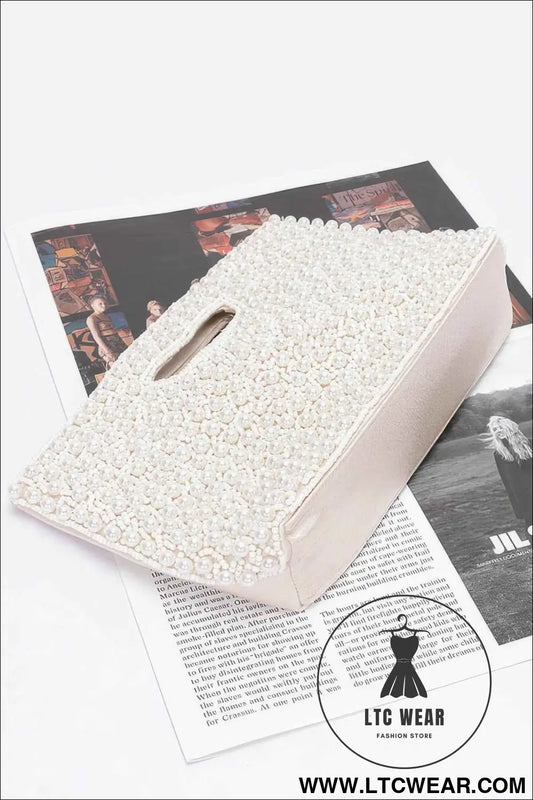Faux Pearl Handmade Clutch