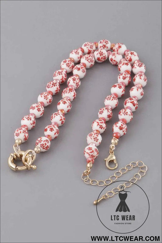 Flower Beaded Necklace