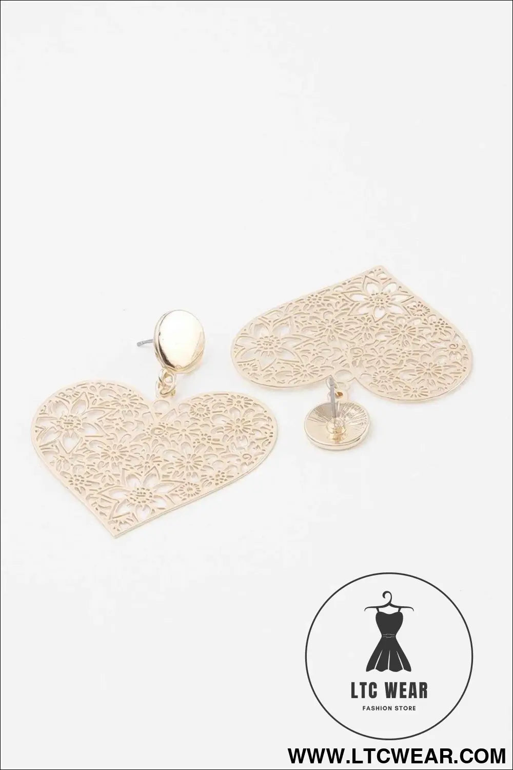 Flower Lace Heart Earrings