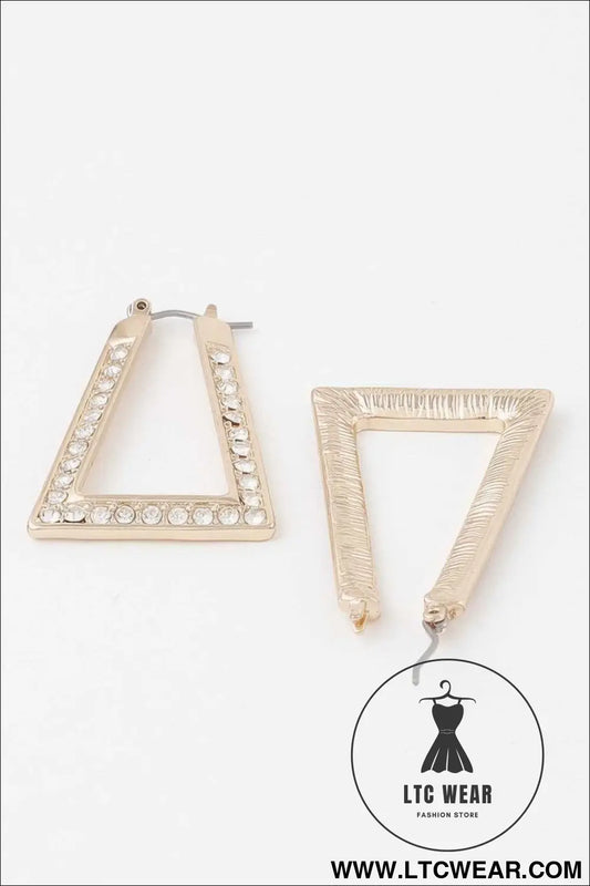 Geometric Rhinestone Earrings
