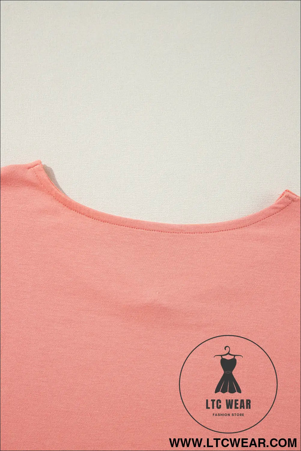 Grapefruit orange colorblock v neck slits oversized top - 20%