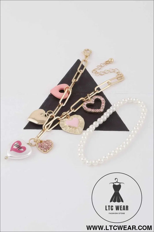 Heart Charms Bracelet