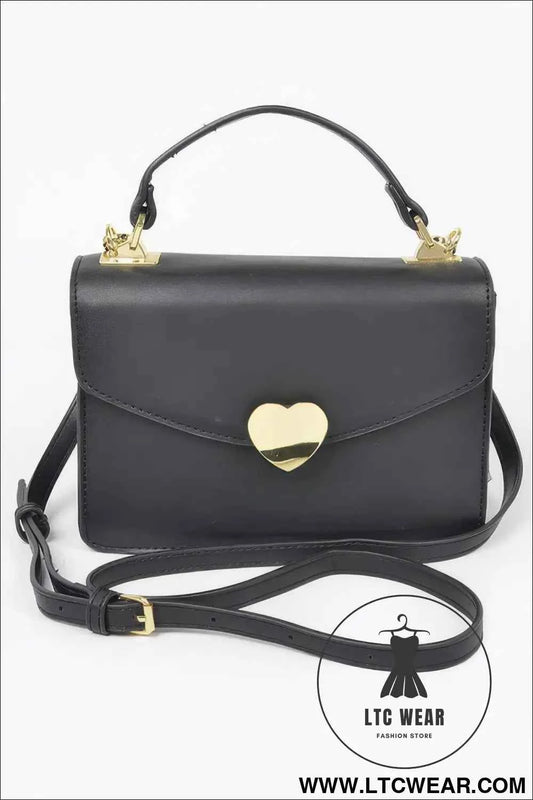 Heart Metal Clutch Handbag - Elegant Top Handle Design