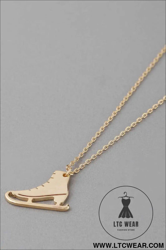 Ice Skates Pendant Necklace