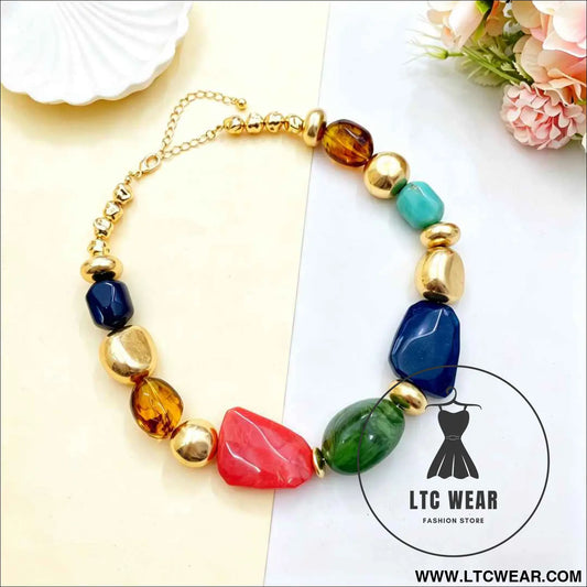 Irregular Acrylic Statement Necklace Collection