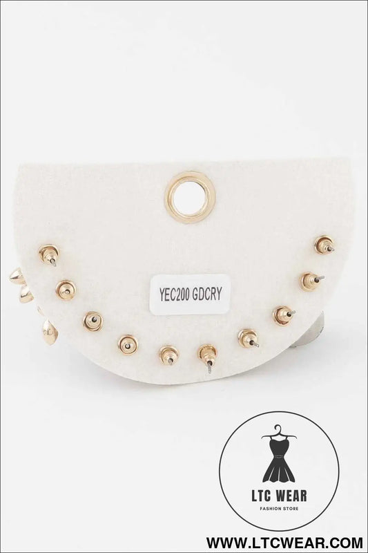 Jewel Flower Stud Earrings Set