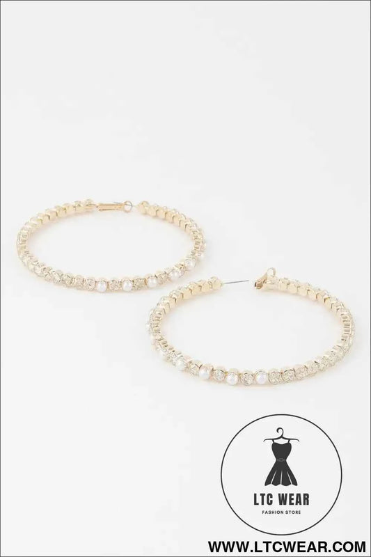 Jewel N Stone Hoop Earrings