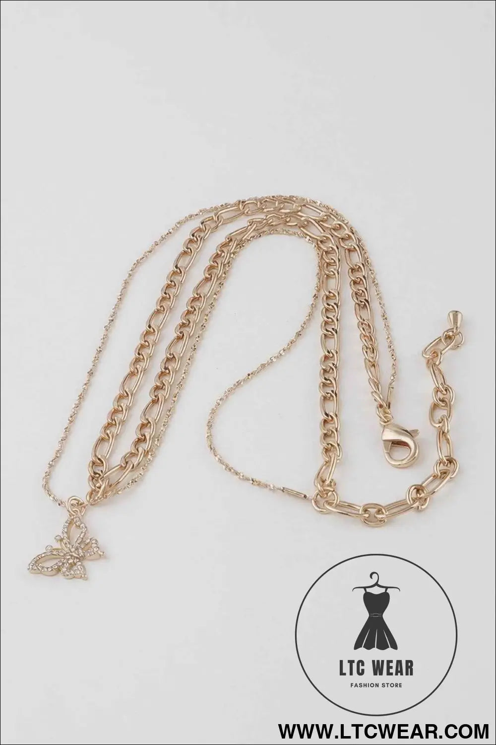 Jeweled Butterfly Necklace