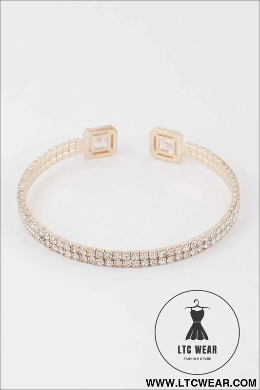 Jeweled Open Cuff Bracelet