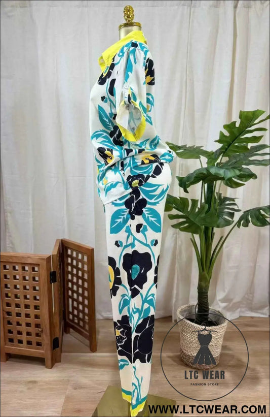 Lime Bloom Two-piece Set