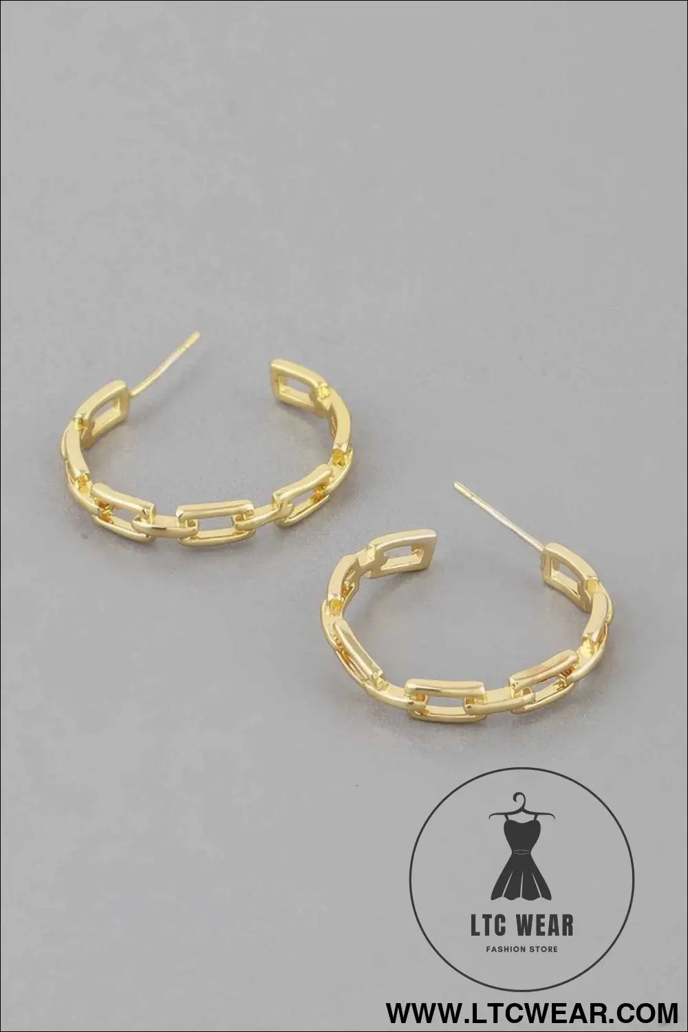 Link Chain Hoop Earrings