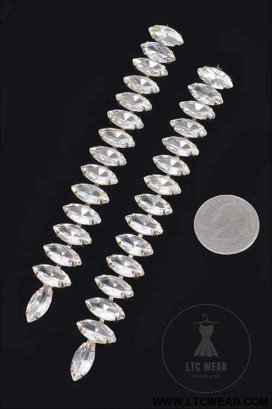 Long Stringed Gem Earring