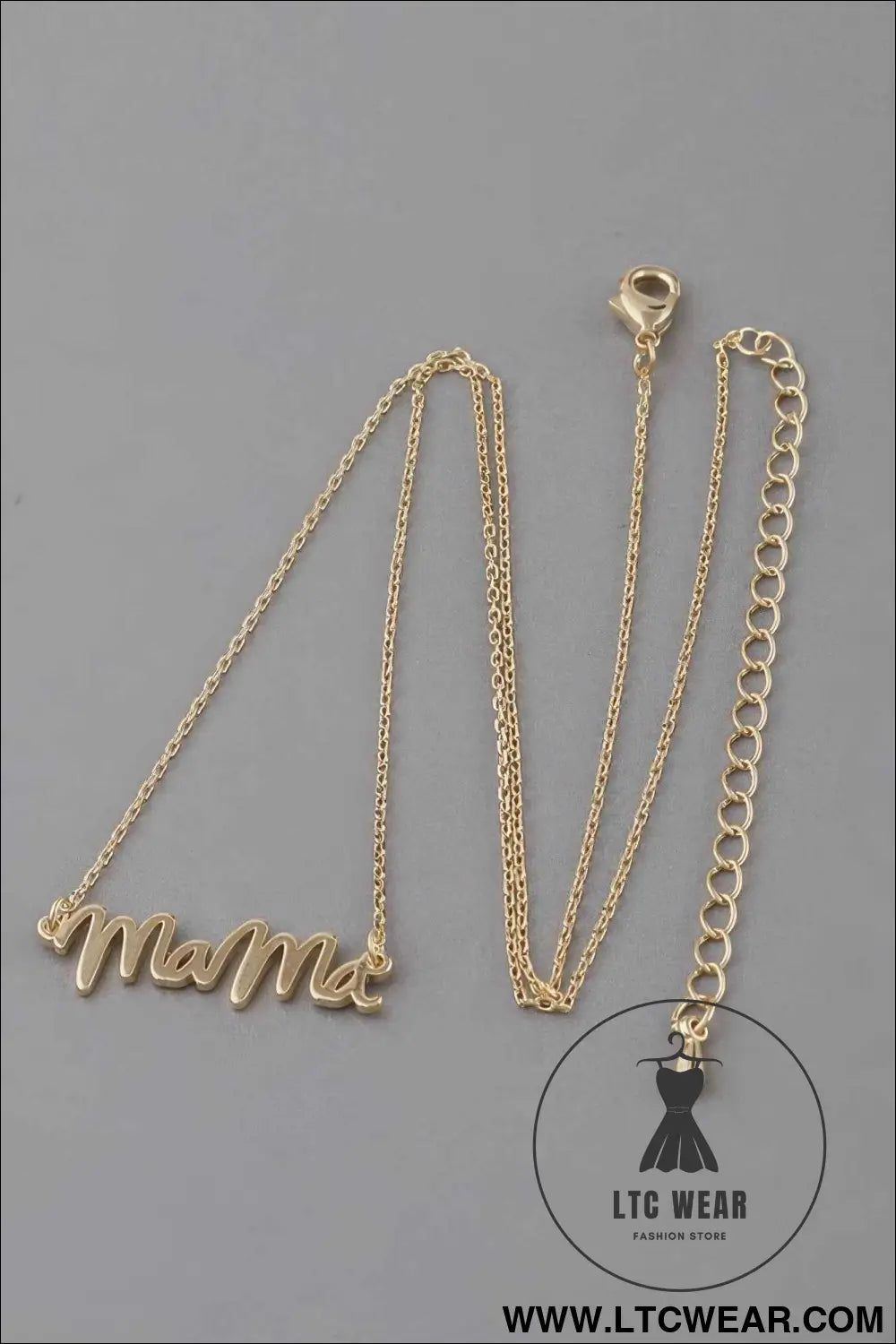 Mama Script Necklace