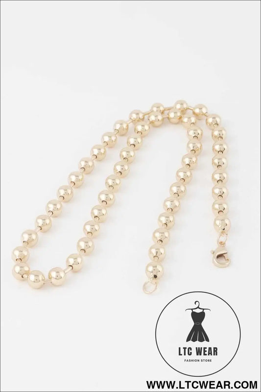 Metal Ball Beaded Short Necklace