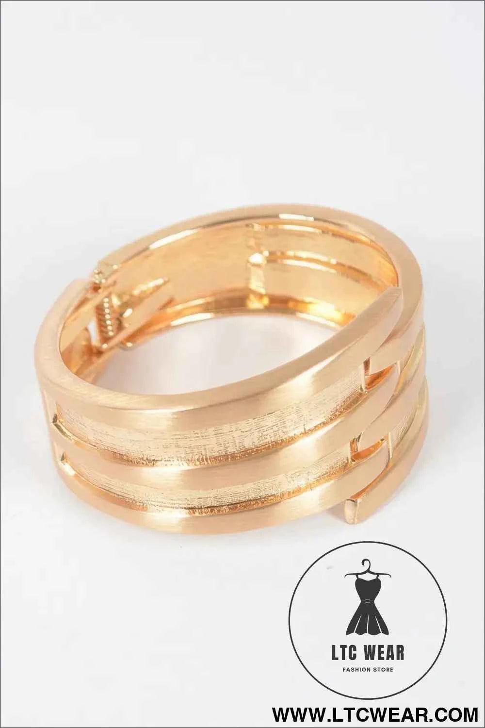 Metal Spring Hinge Cuff Bracelet