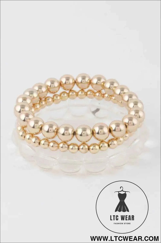 Minimal Triple Beaded Bracelet