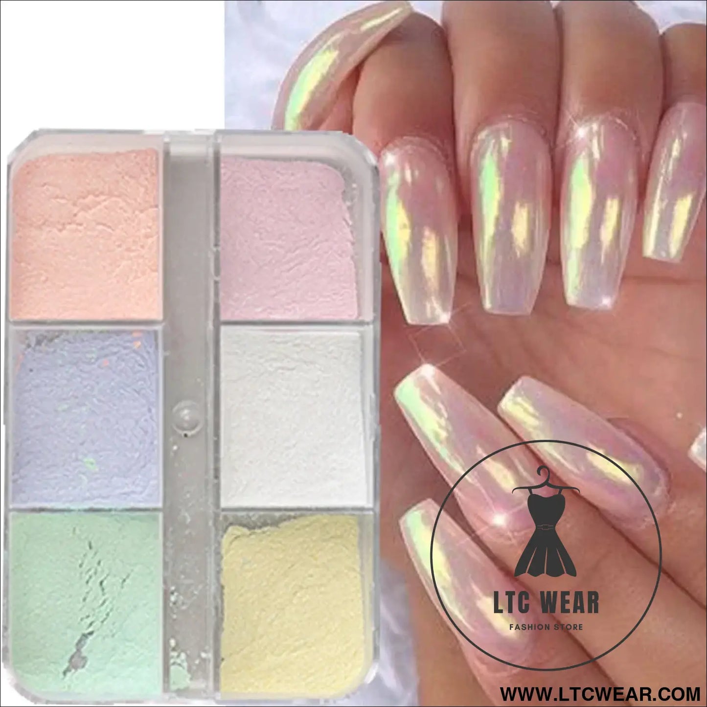 Moonlight Metallic Chrome Nail Powder for Stunning Effects - L.T.C Wear Online Fashion Store