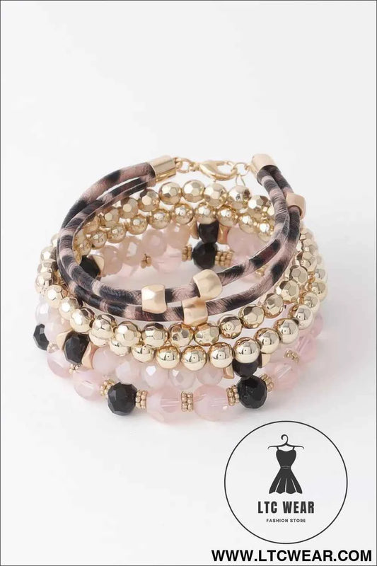 Multi Bead Crystal Bracelet - Stylish and Versatile Accessory