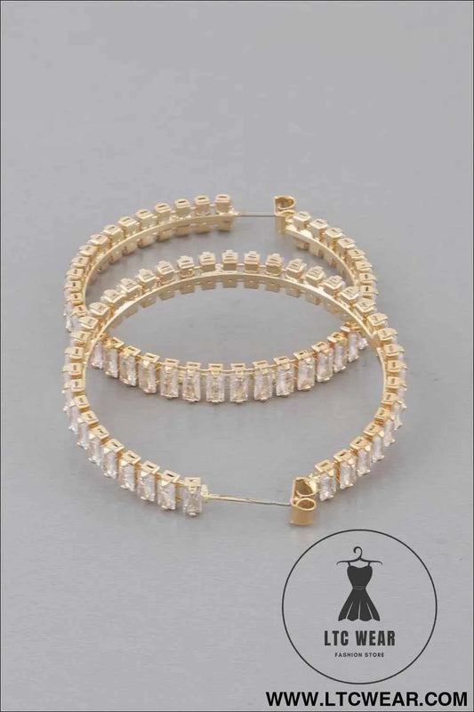 Multi Crystal Hoop Earrings